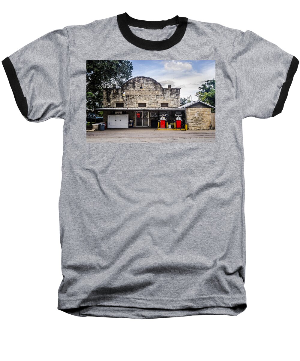 General Store In Independence Texas Baseball T-Shirt featuring the photograph General Store in Independence Texas by David Morefield