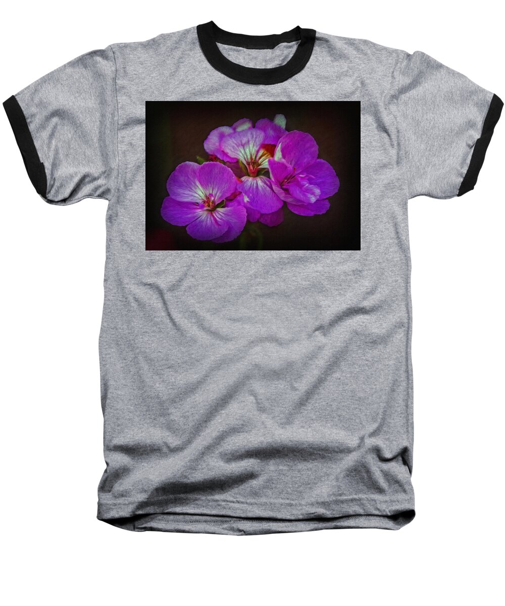 Flower Baseball T-Shirt featuring the photograph Geranium Blossom by Hanny Heim