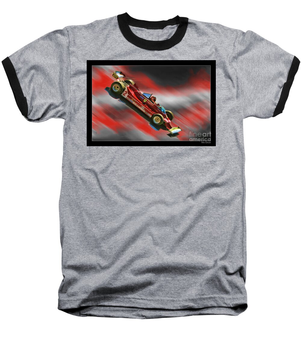 Gilles Villeneuve Baseball T-Shirt featuring the photograph Gilles Villeneuve's Ferrari by Blake Richards