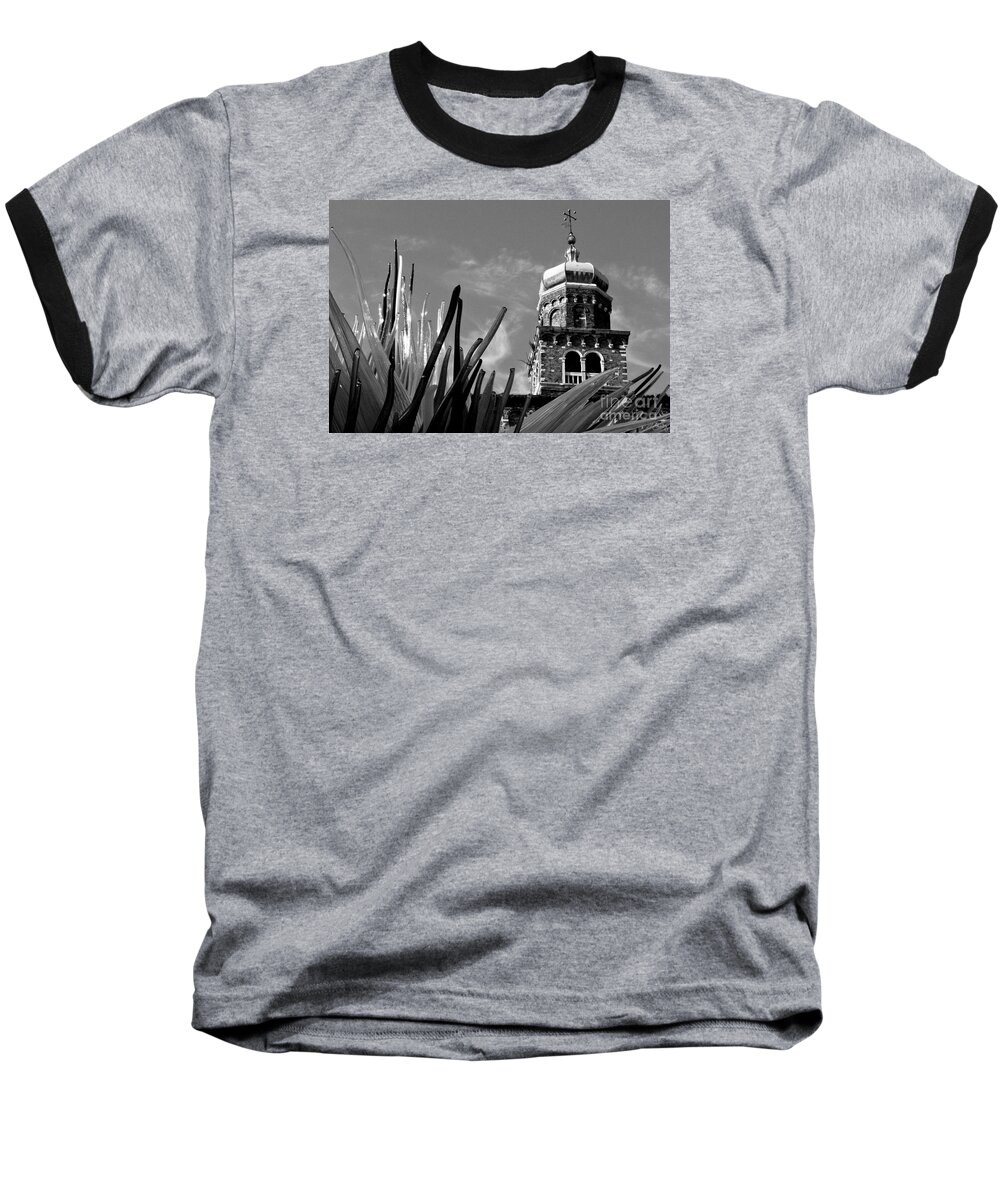 Italy Baseball T-Shirt featuring the photograph Glass and Brick by Prints of Italy