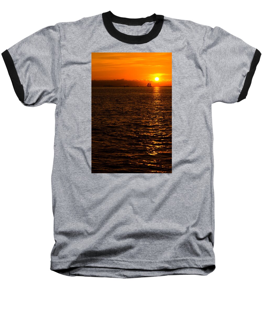Sunset Baseball T-Shirt featuring the photograph Glimmer by Chad Dutson