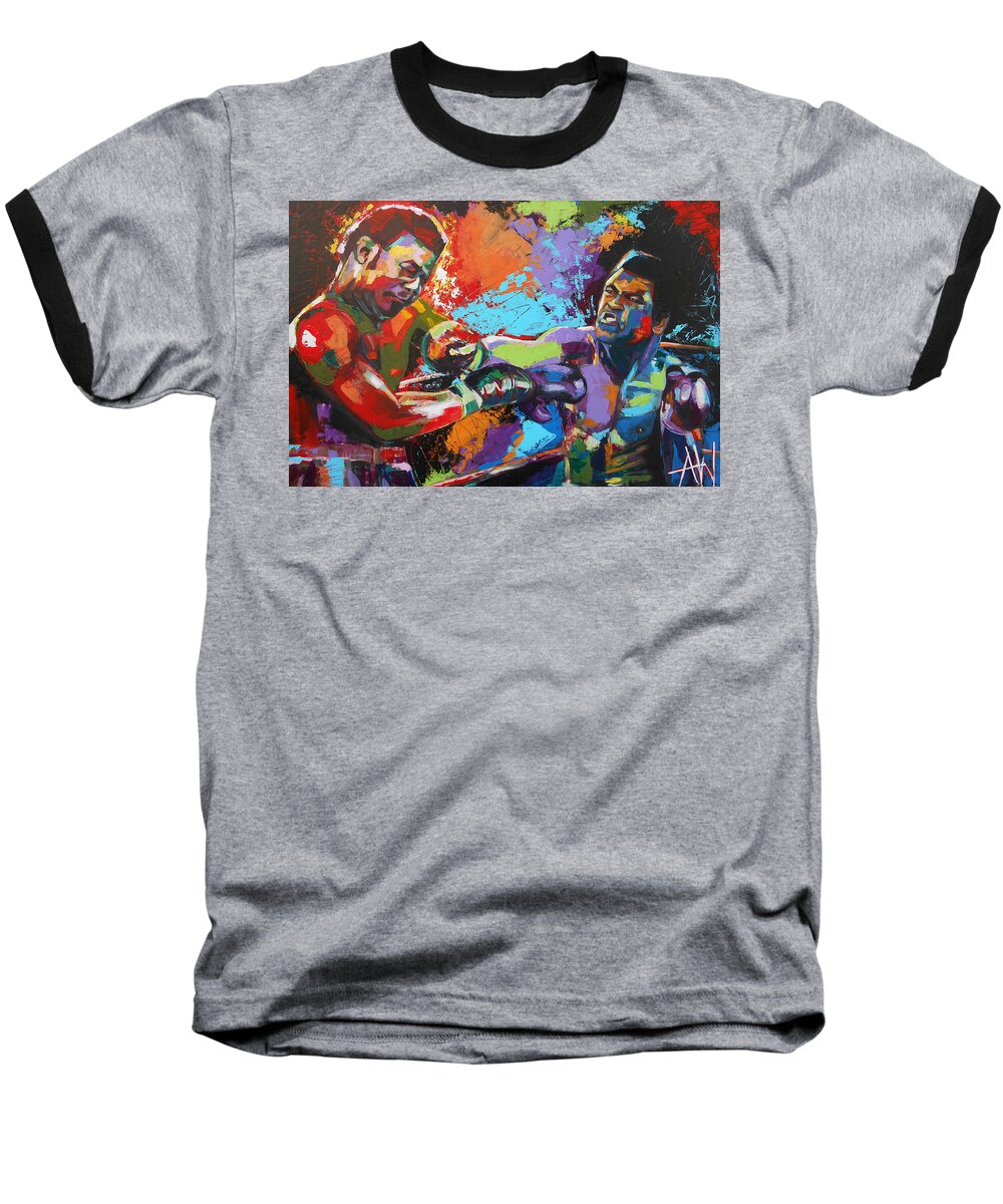 Art Baseball T-Shirt featuring the painting Glory night by Angie Wright