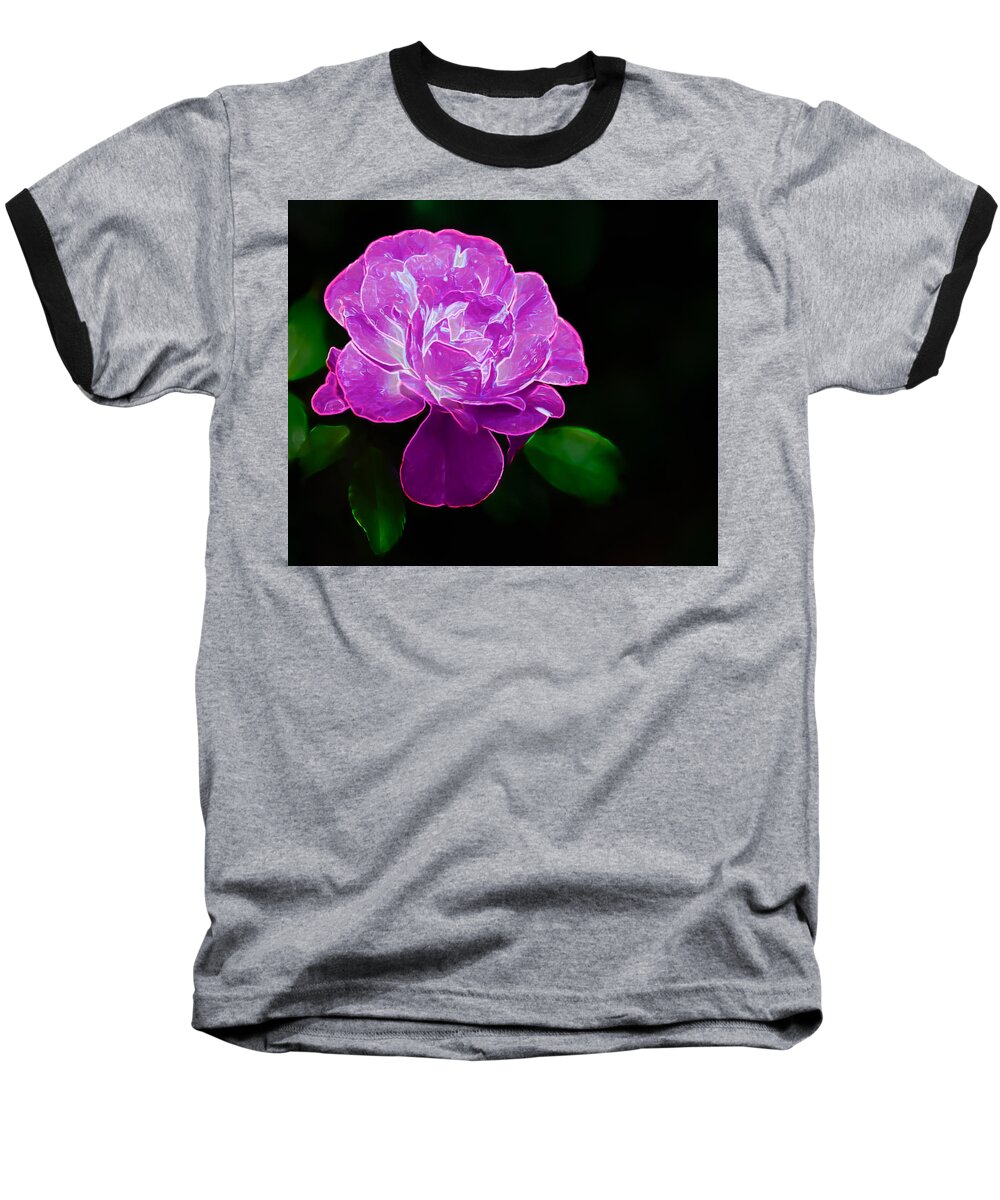 Flowers Baseball T-Shirt featuring the photograph Glowing Rose II by Penny Lisowski