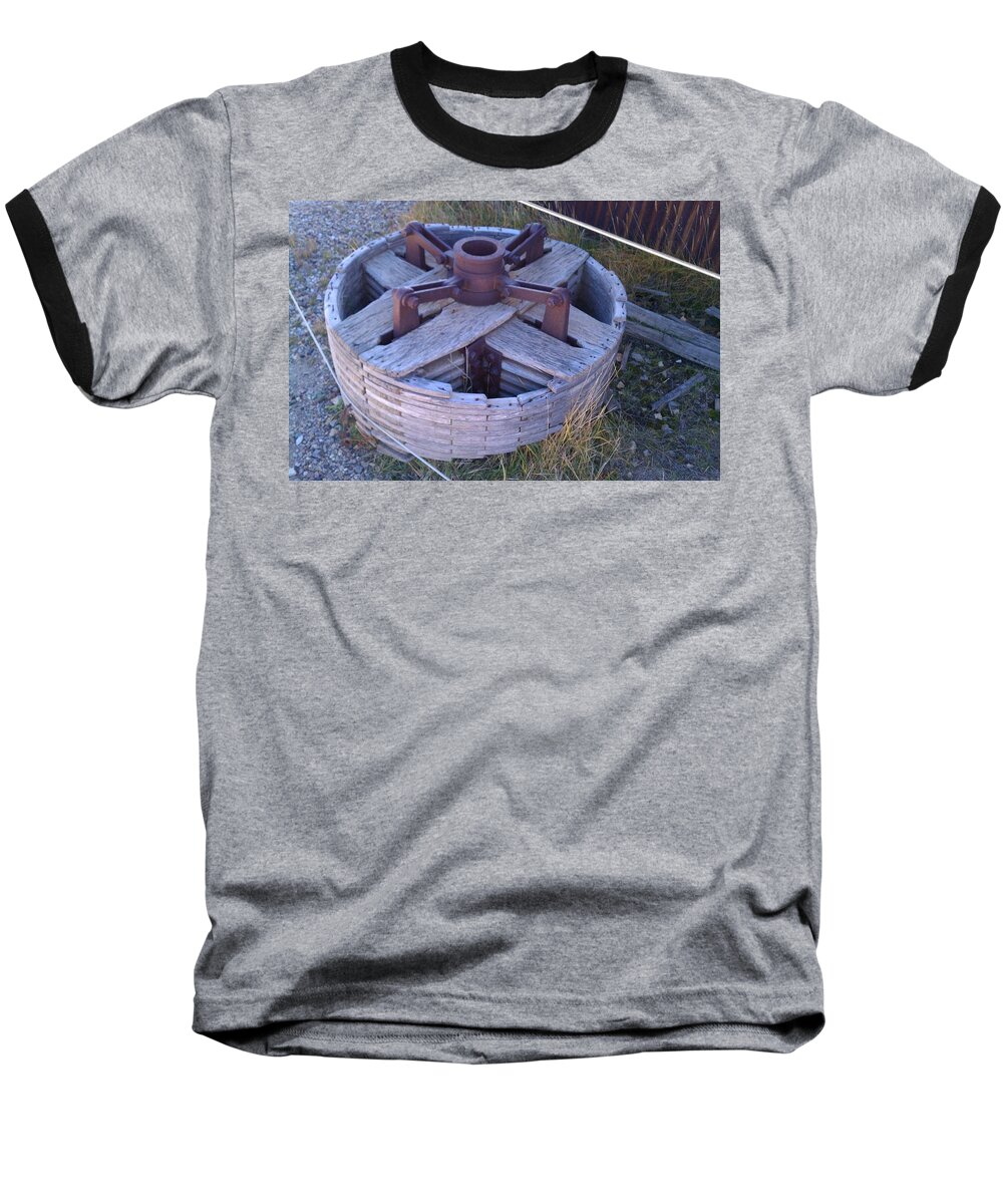 Gold Mines Baseball T-Shirt featuring the photograph Gold Mine Pulley by Fortunate Findings Shirley Dickerson