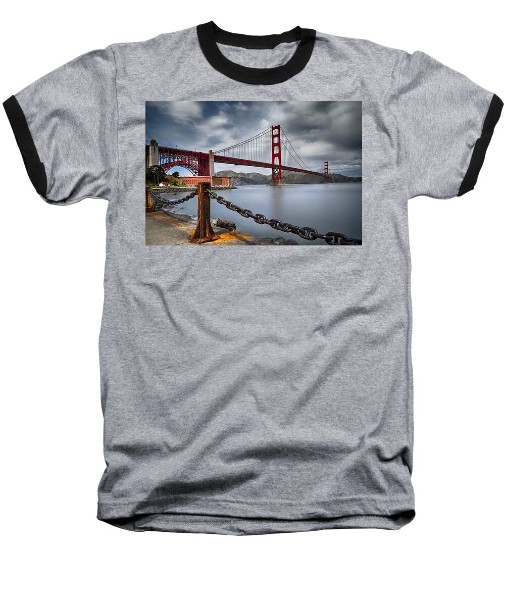 California Baseball T-Shirt featuring the photograph Golden Gate Bridge by Eduard Moldoveanu