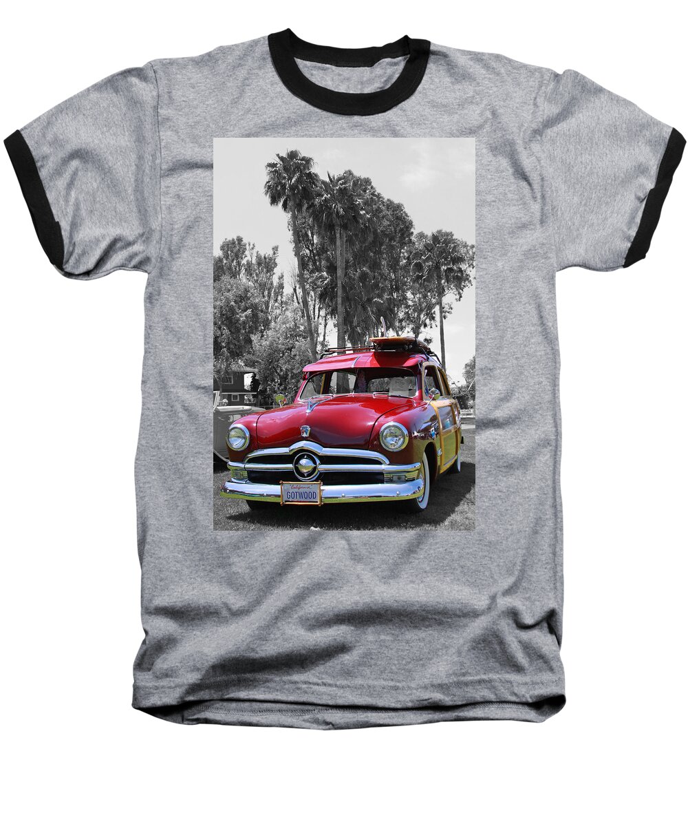 Classic Car Baseball T-Shirt featuring the photograph Got Wood? by Shoal Hollingsworth