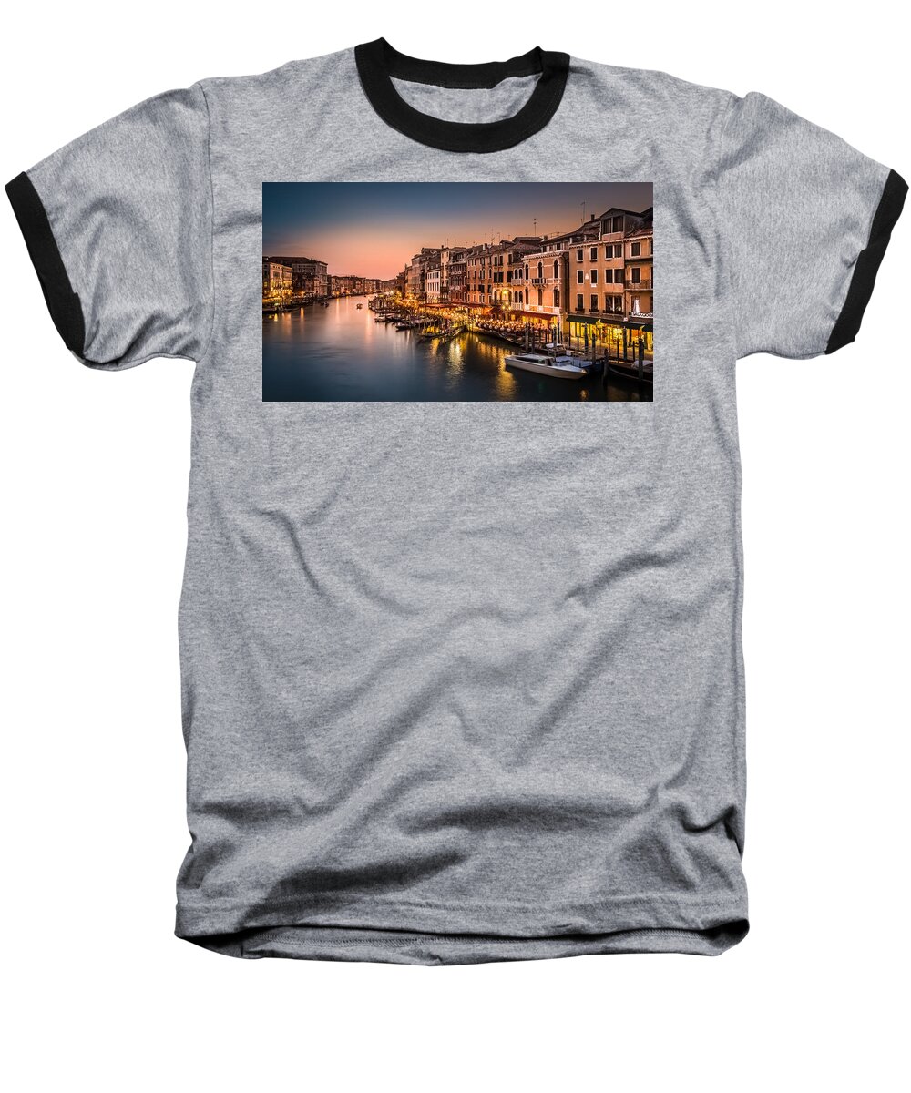 Canal Baseball T-Shirt featuring the photograph Grand Canal by Mihai Andritoiu