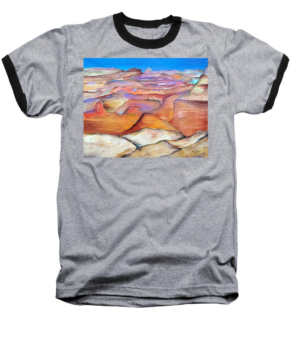 Grand Canyon Baseball T-Shirt featuring the painting Grand Canyon by Judith Rhue