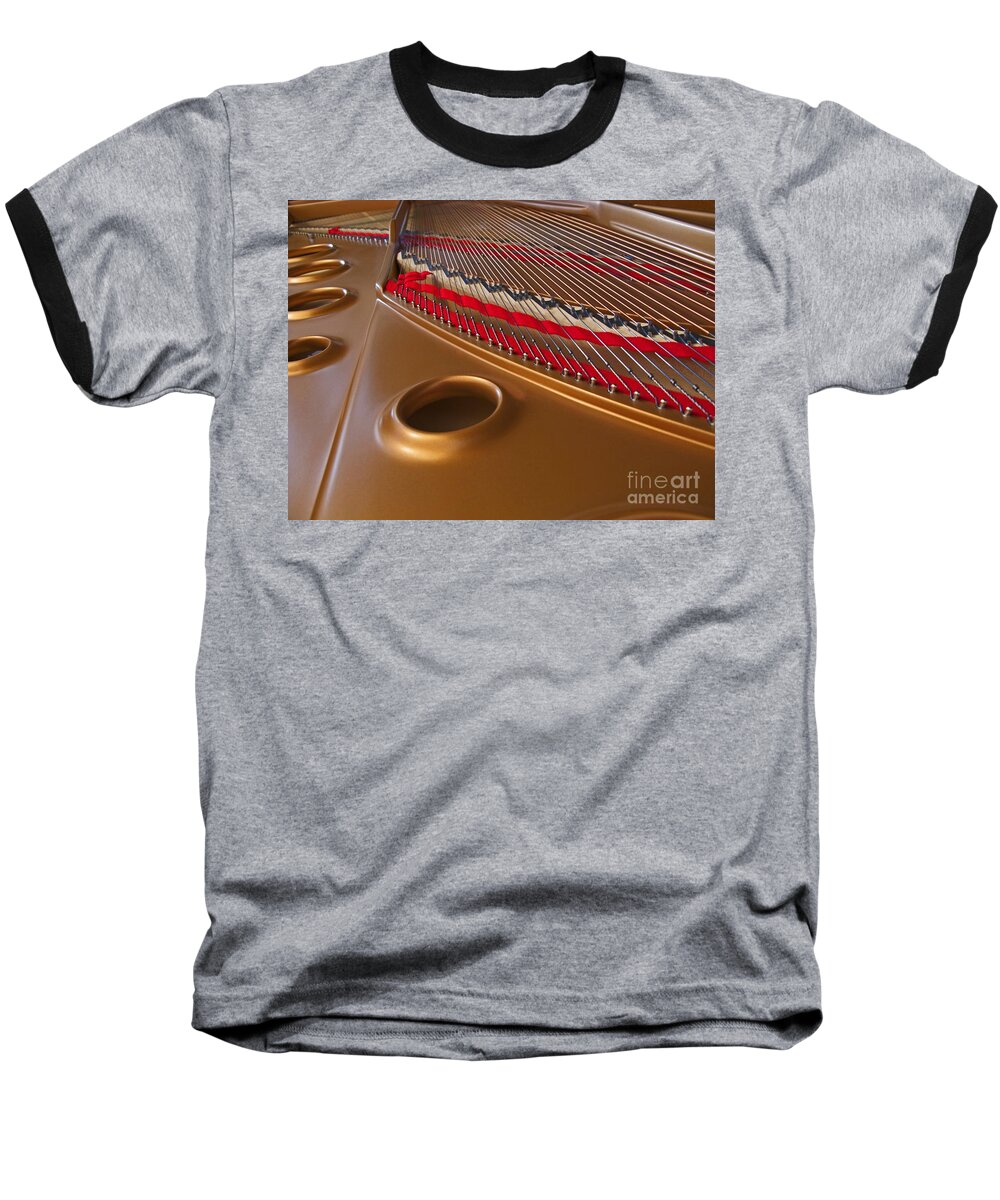 Piano Baseball T-Shirt featuring the photograph Grand Piano by Ann Horn