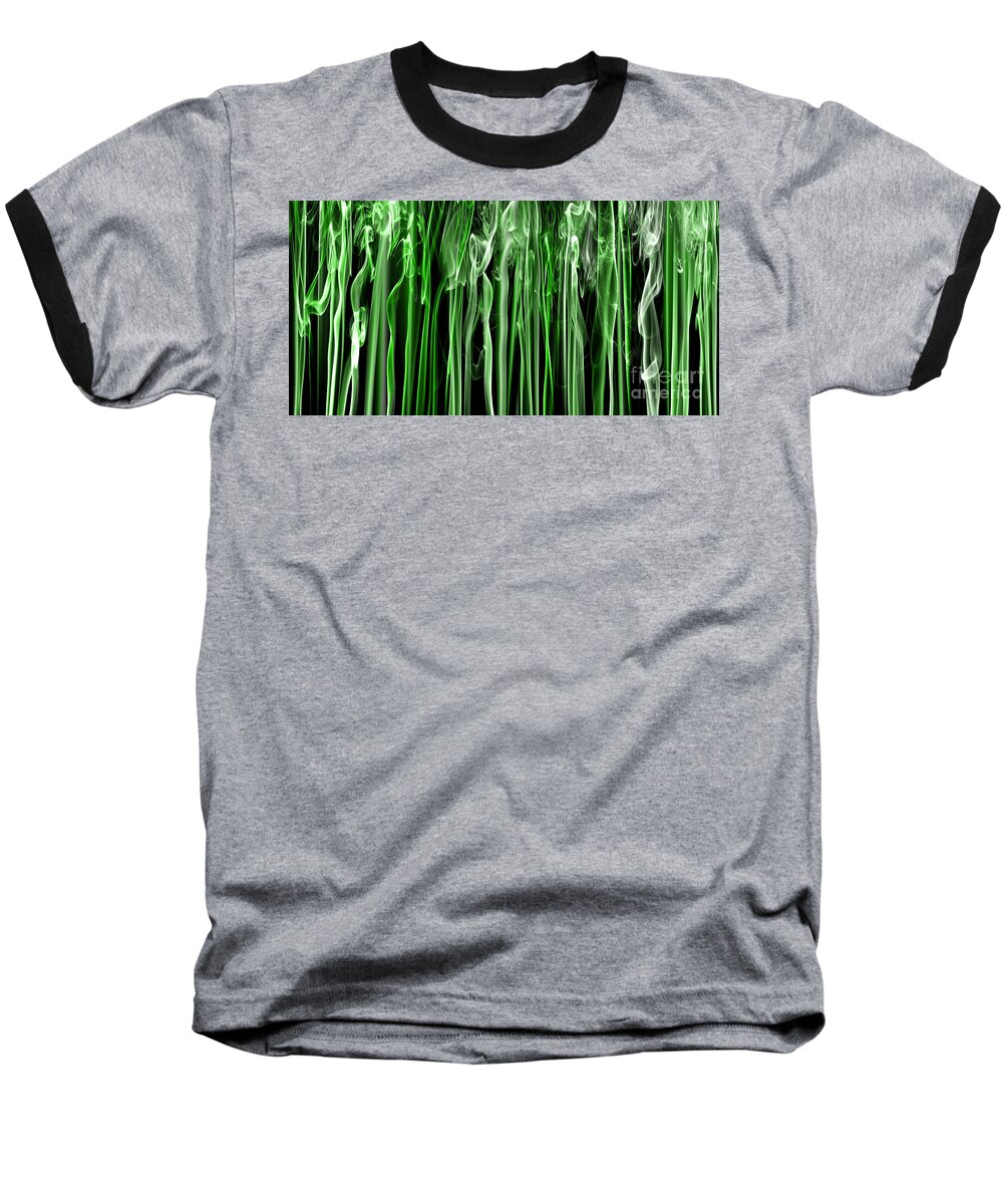 Smoke Baseball T-Shirt featuring the photograph Green Grass Smoke Photography by Sabine Jacobs