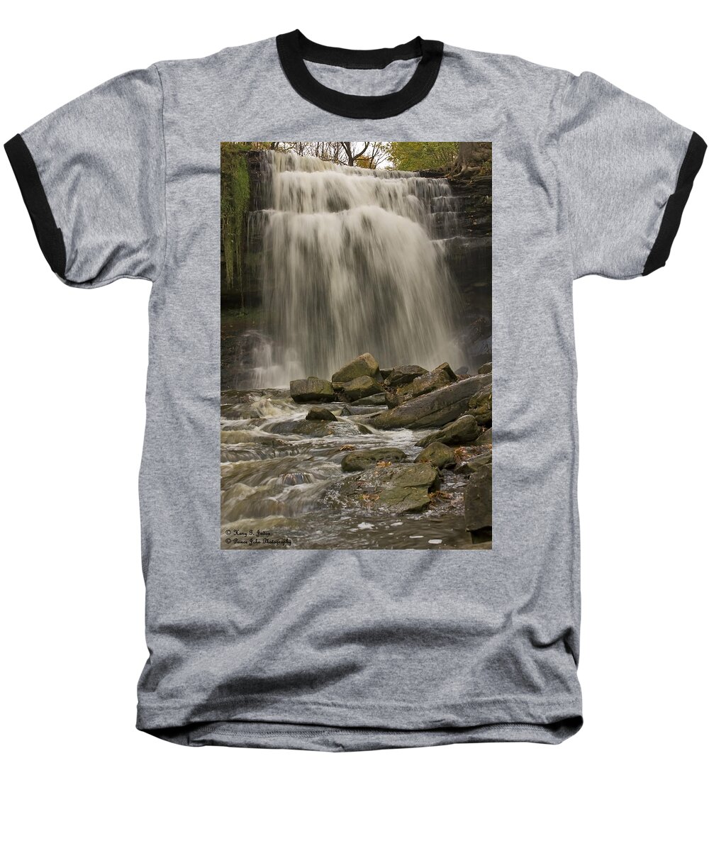 Grindstone Falls Baseball T-Shirt featuring the photograph Grindstone Falls by Hany J