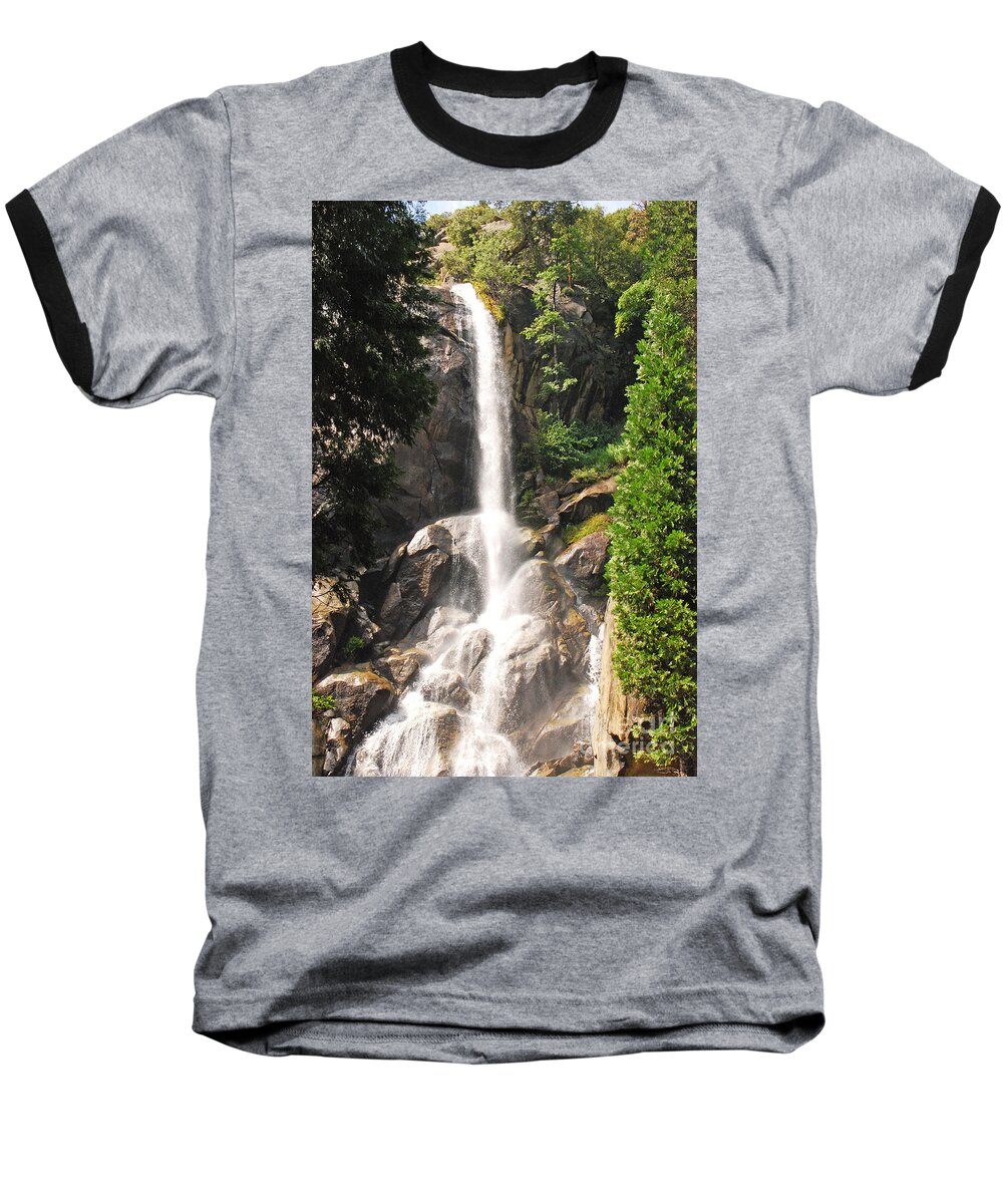 Landscape Baseball T-Shirt featuring the photograph Grizzly Falls by Mary Carol Story