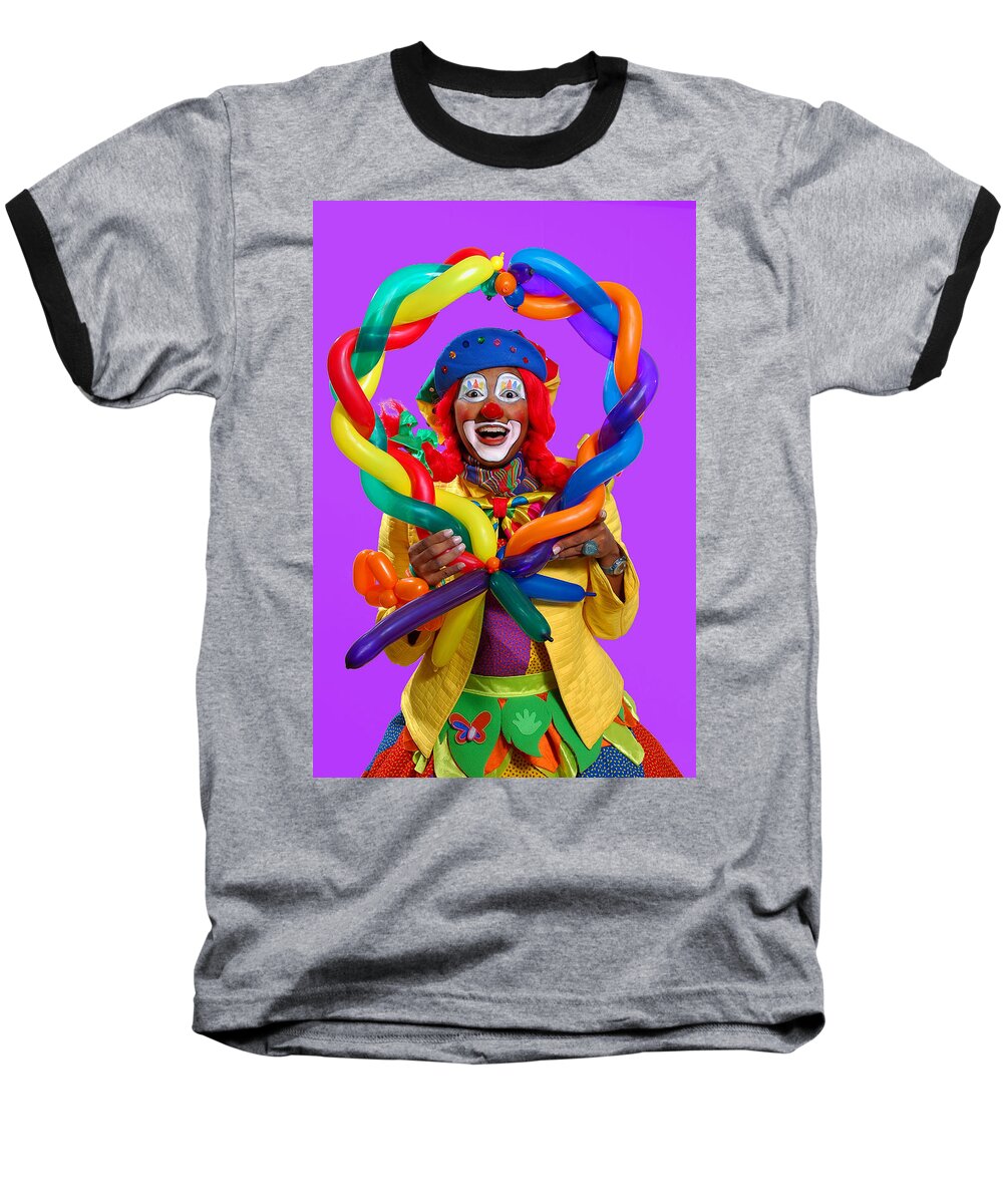 Clown Baseball T-Shirt featuring the photograph Happy Birthday Clown by Joe Ownbey