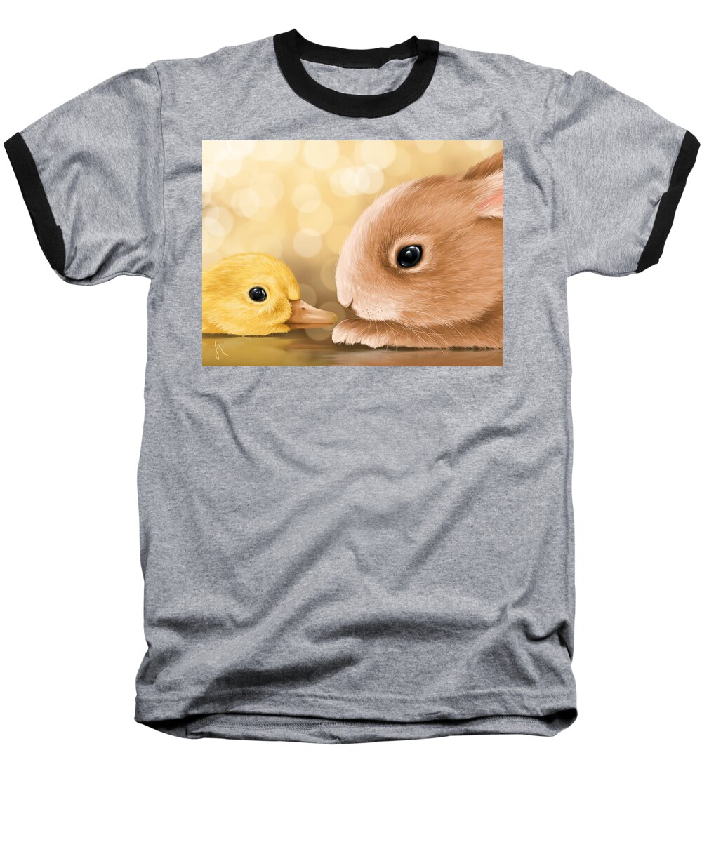 Easter Baseball T-Shirt featuring the painting Happy Easter 2014 by Veronica Minozzi