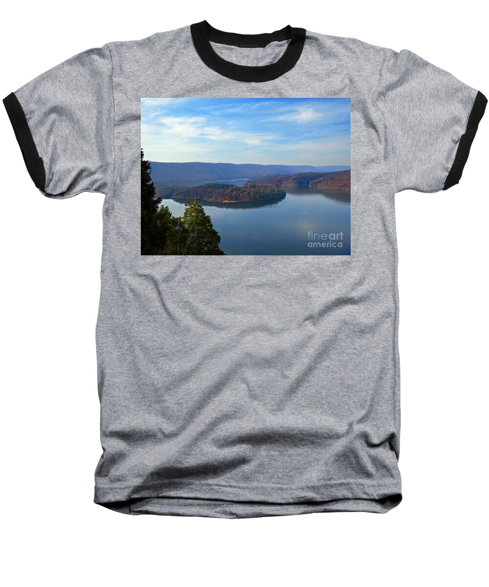 Water Baseball T-Shirt featuring the photograph Hawn's Overlook by Dawn Gari
