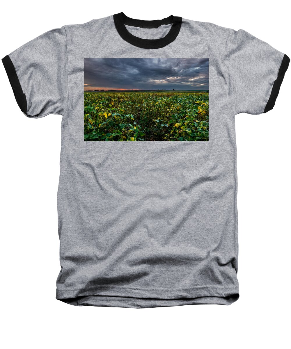 Soybean Baseball T-Shirt featuring the photograph Heartland Sunset by Aaron J Groen