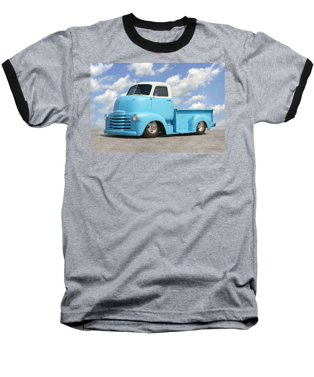 Chevy Truck Baseball T-Shirt featuring the photograph Heavy Duty Chevy Truck by Mike McGlothlen