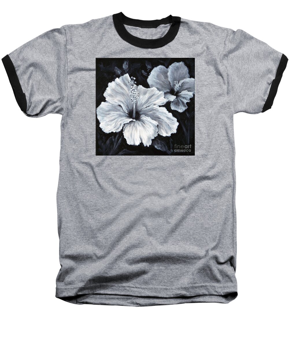 Hibiscus Baseball T-Shirt featuring the painting Hibiscus 2 by Deborah Smith