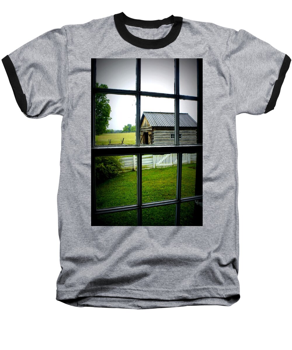 Window Baseball T-Shirt featuring the photograph Historic New Market by Laurie Perry