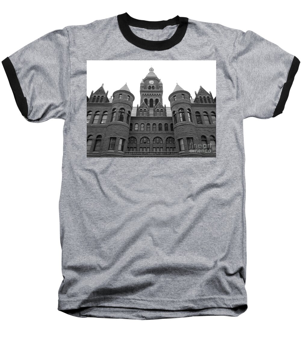 Old Red Courthouse Baseball T-Shirt featuring the photograph Historic Old Red Courthouse Dallas #2 by Robert ONeil