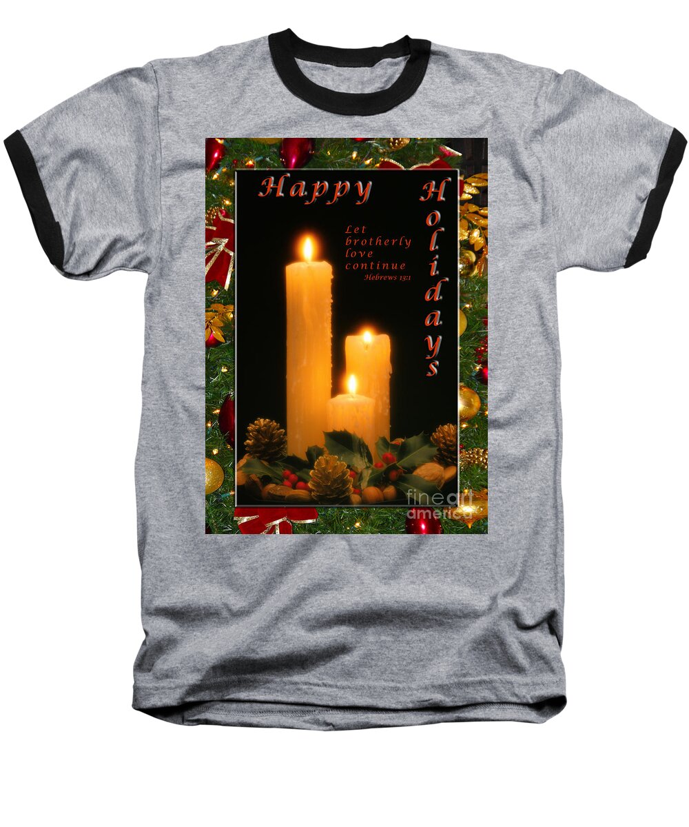 Christmas Card Baseball T-Shirt featuring the photograph Holiday Love Declaration2 by Terry Wallace