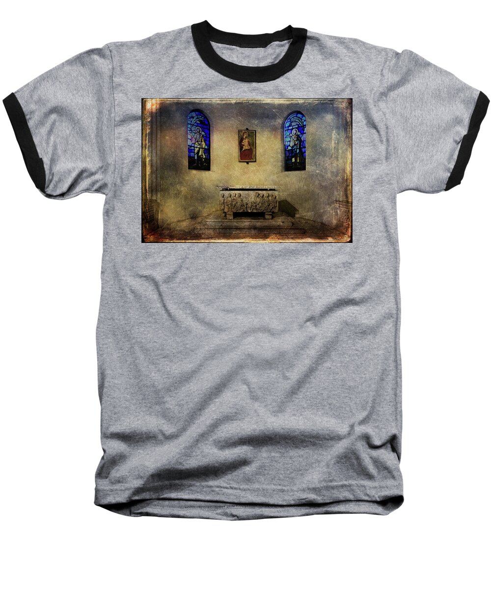 Architecture Baseball T-Shirt featuring the photograph Holy grunge by Roberto Pagani