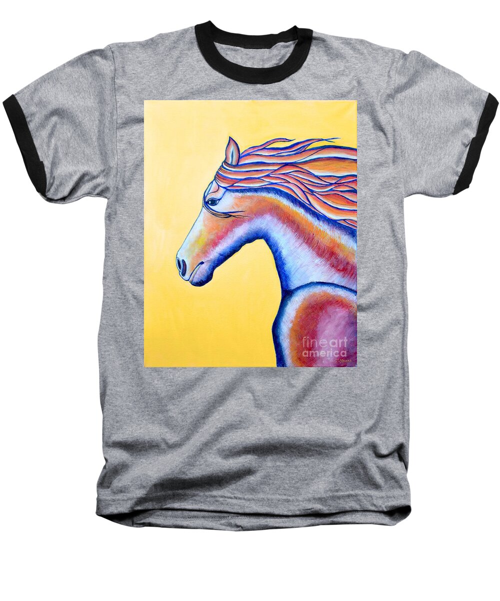 Horse Painting Baseball T-Shirt featuring the painting Horse 1 by Joseph J Stevens