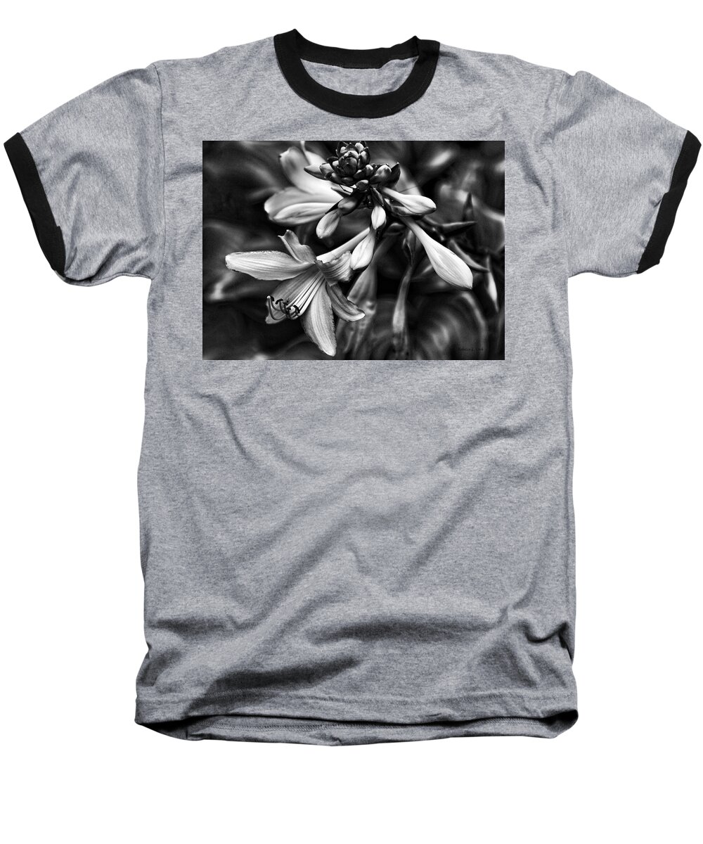 Hosta Flowers Baseball T-Shirt featuring the photograph Hosta Lilies by Bellesouth Studio