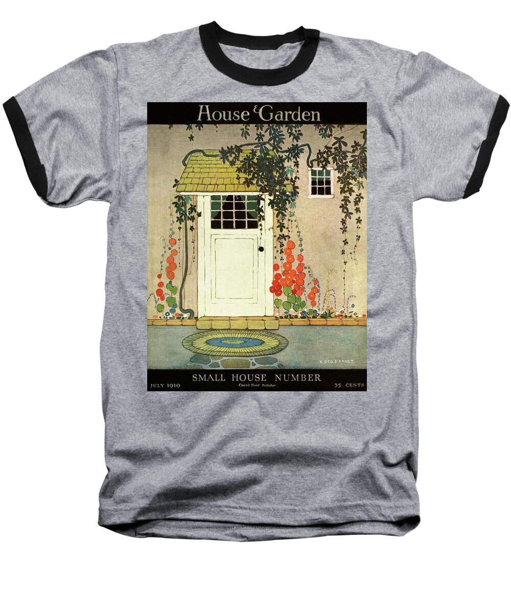 House And Garden Baseball T-Shirt featuring the photograph House And Garden Small House Number Cover by H. George Brandt