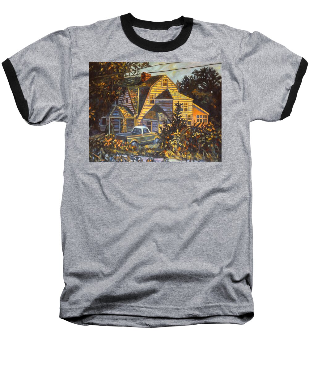 Kendall Kessler Baseball T-Shirt featuring the painting House in Christiansburg by Kendall Kessler