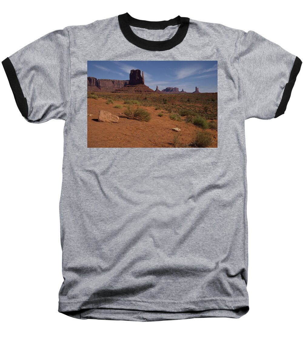 Monument Valley Baseball T-Shirt featuring the photograph I Am Not Alone by Lucinda Walter