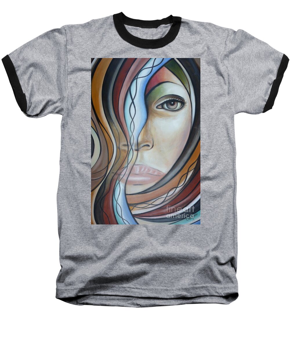 Fantasy Baseball T-Shirt featuring the painting Icy Blue 040409 by Selena Boron