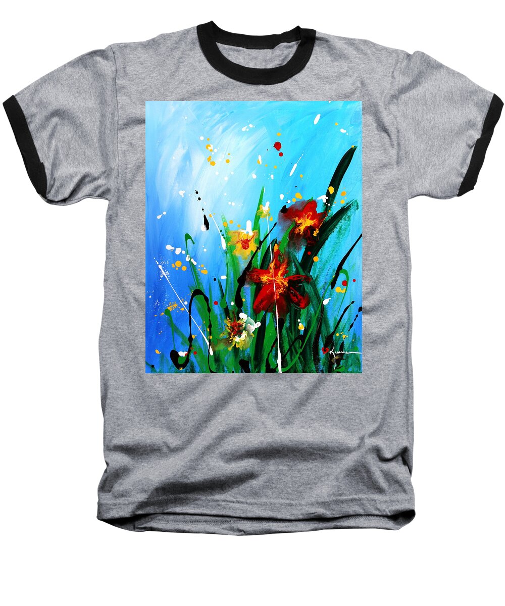 In The Garden Baseball T-Shirt featuring the painting In the Garden by Kume Bryant