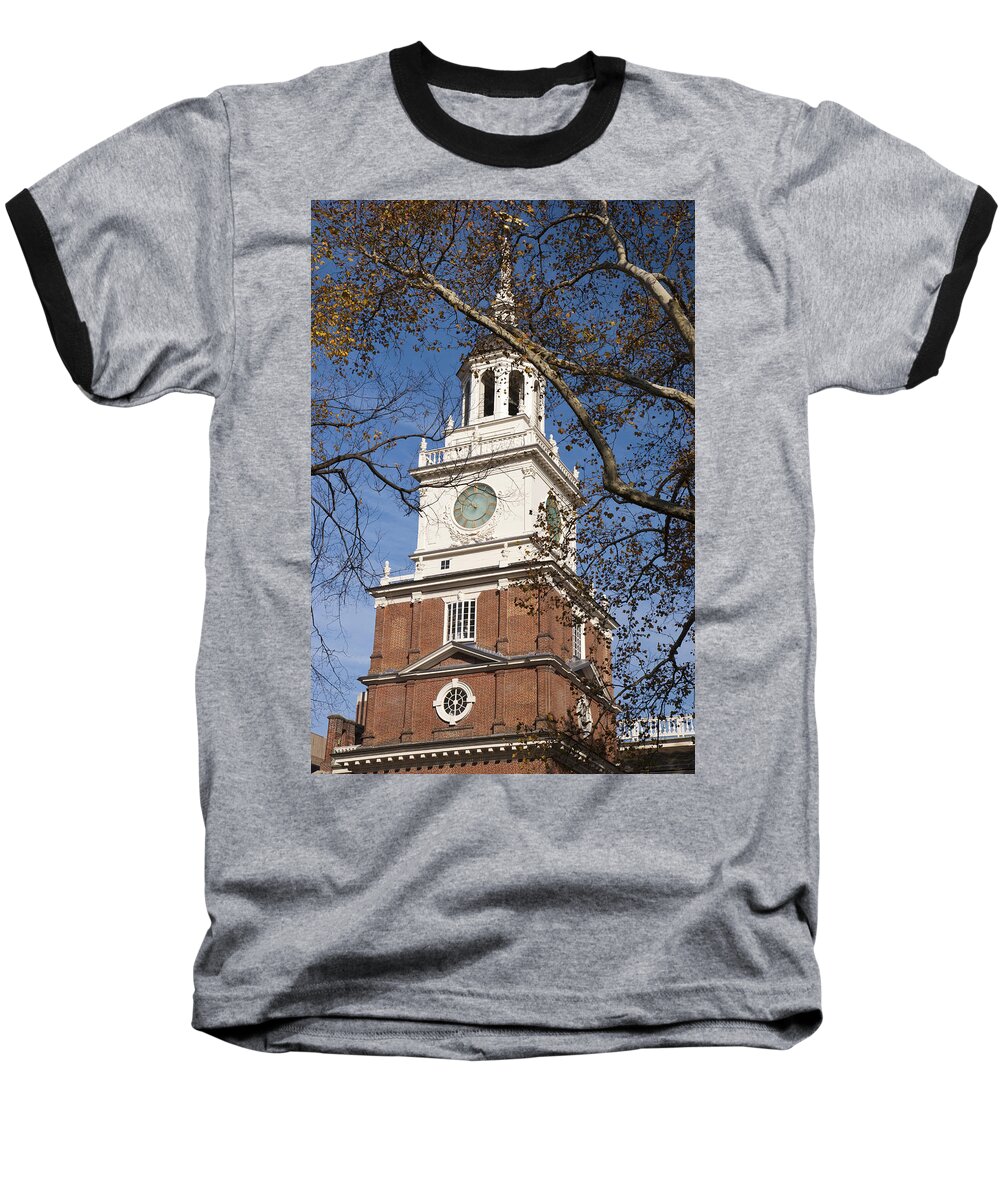 Philadelphia Baseball T-Shirt featuring the photograph Independence Hall by Jennifer Ancker