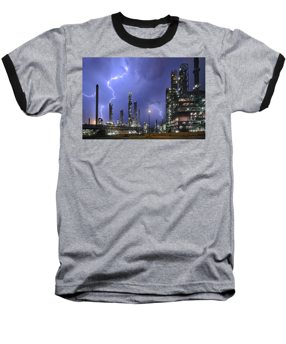 Lightning Baseball T-Shirt featuring the photograph Lightning by Arterra Picture Library