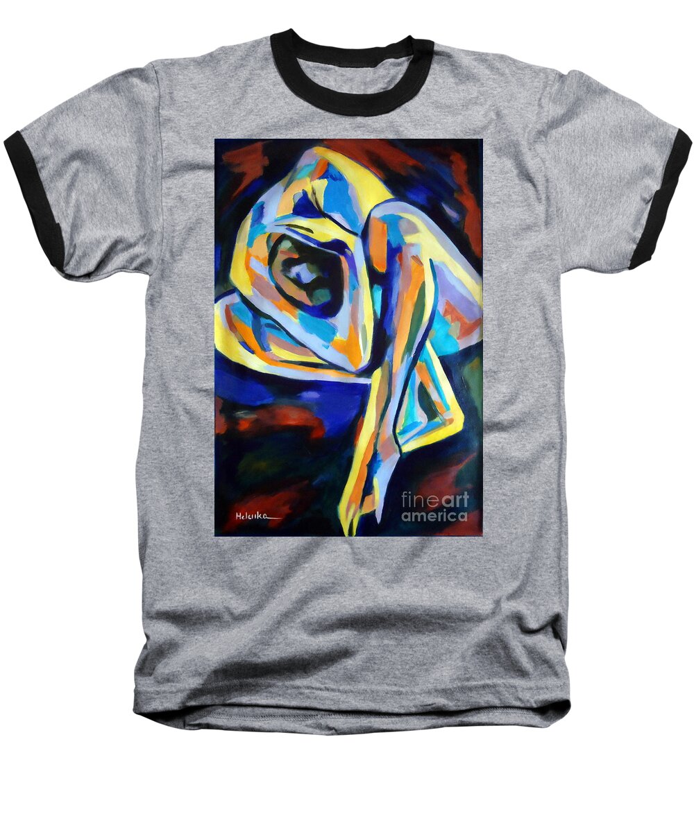 Contemporary Art Baseball T-Shirt featuring the painting Inner reality by Helena Wierzbicki
