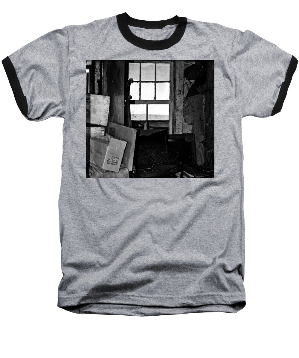 Old Baseball T-Shirt featuring the photograph Inside abandonment 2 by Tara Lynn