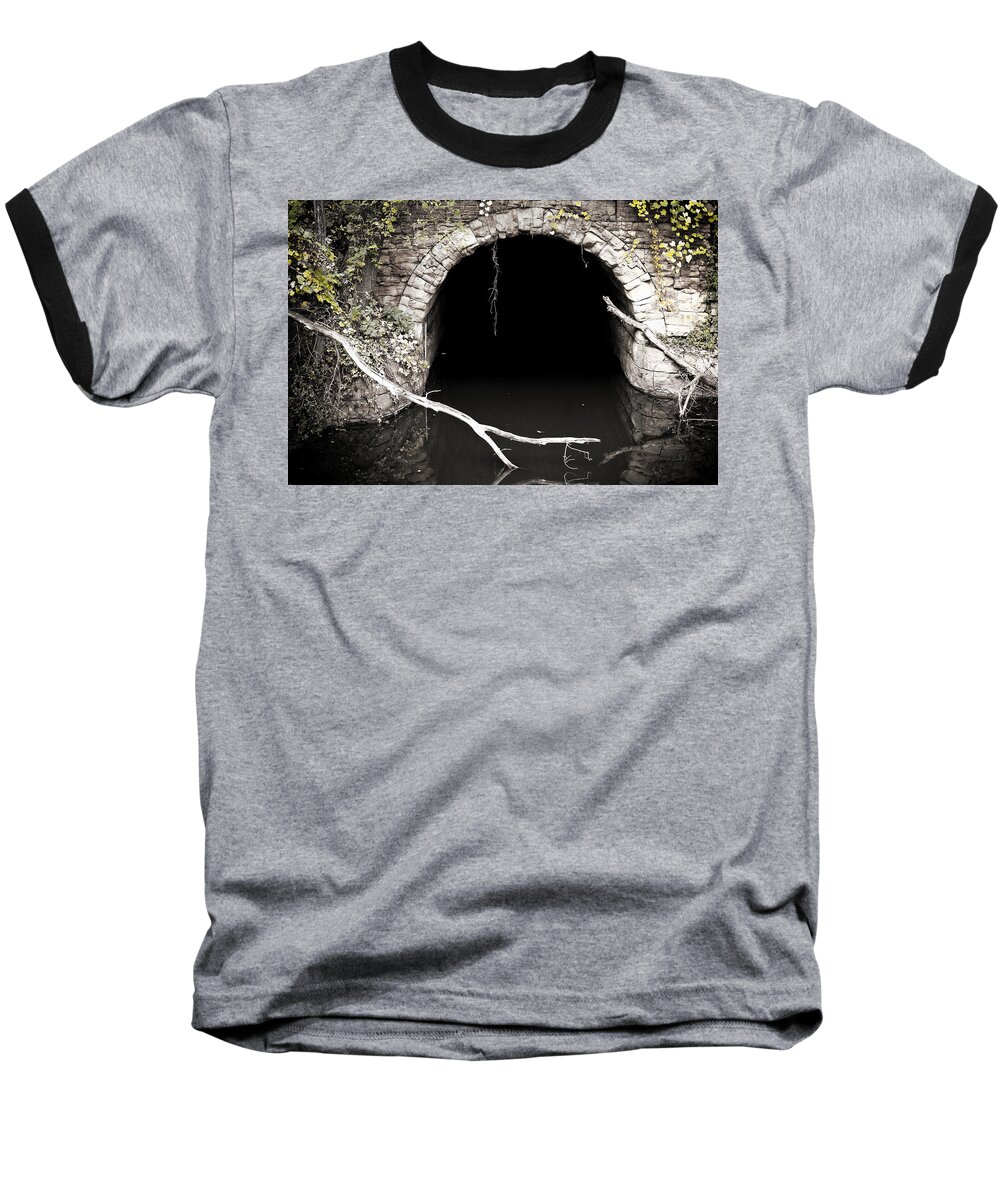 Blumwurks Baseball T-Shirt featuring the photograph Into The Black by Matthew Blum