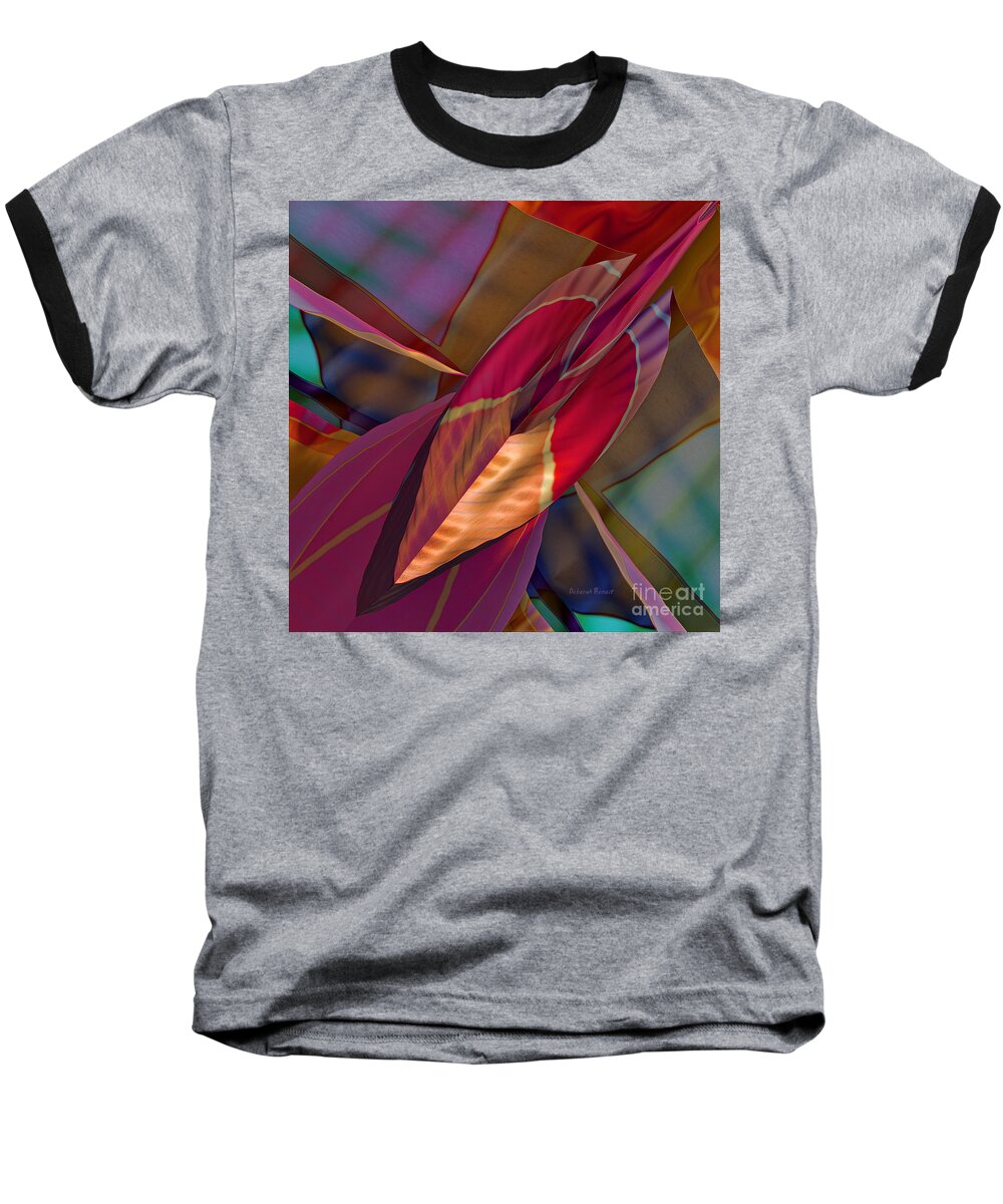 Abstract Baseball T-Shirt featuring the digital art Into The Soul by Deborah Benoit