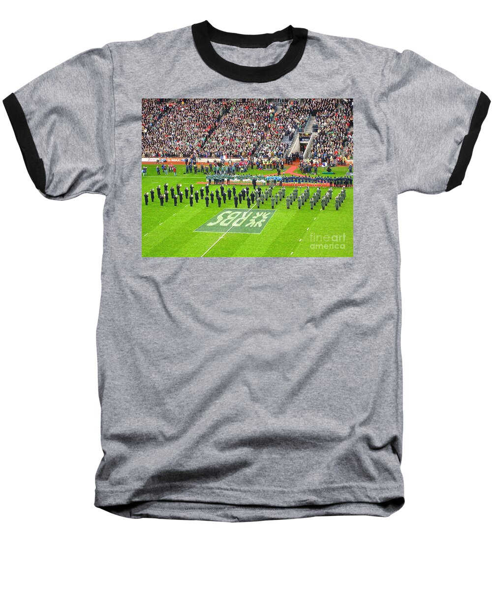 Irish Rugby Baseball T-Shirt featuring the photograph Ireland vs France by Suzanne Oesterling