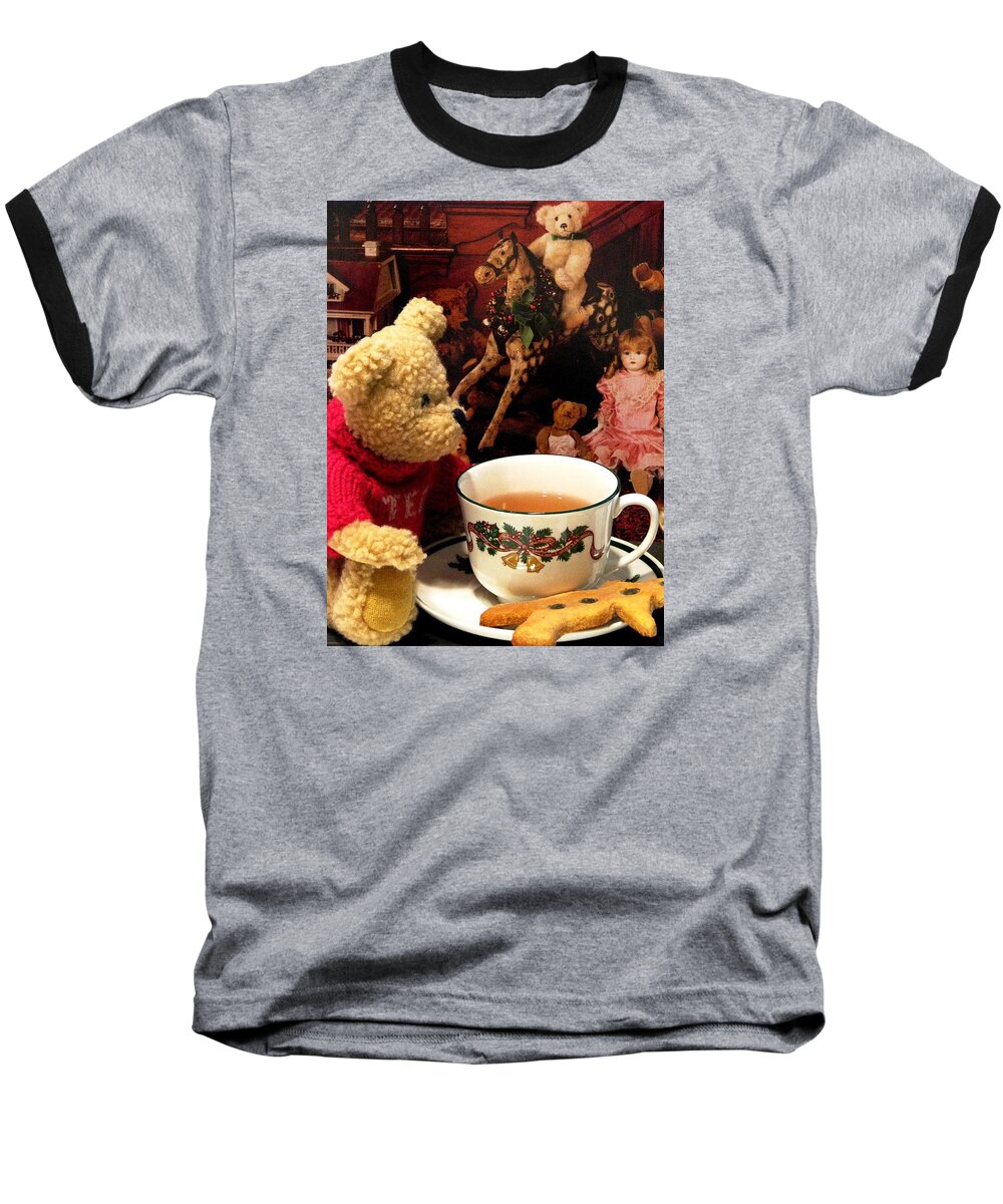 Teddy Bears Baseball T-Shirt featuring the photograph Is This For Santa by Angela Davies