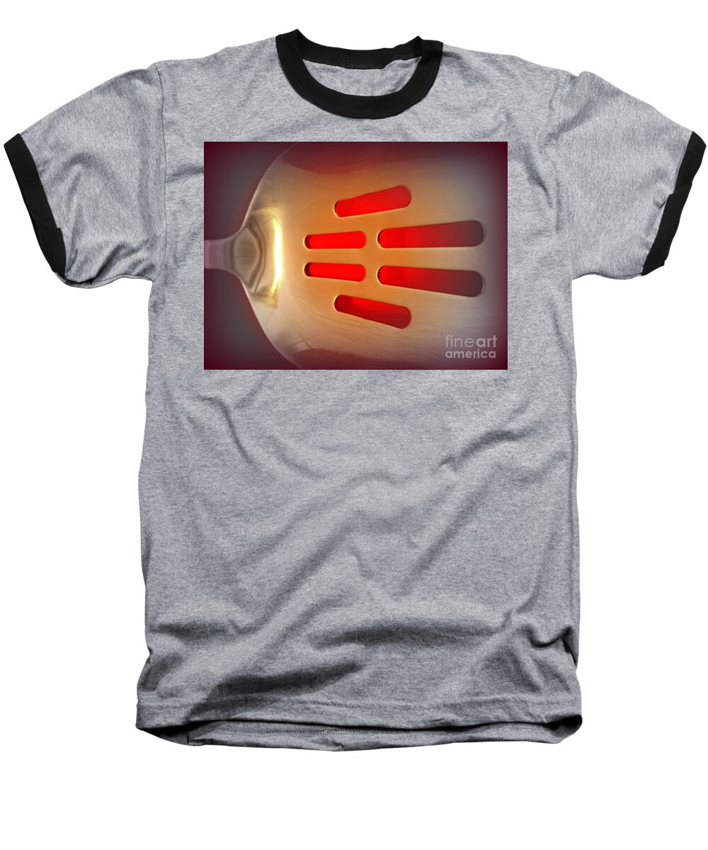 Abstract Baseball T-Shirt featuring the photograph It Glows by Clare Bevan