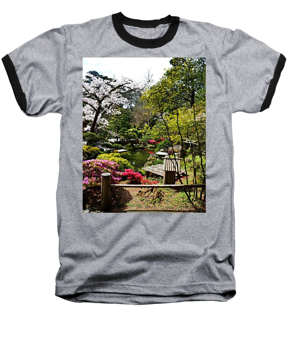 Francisco Baseball T-Shirt featuring the photograph Japanese Gardens by Holly Blunkall