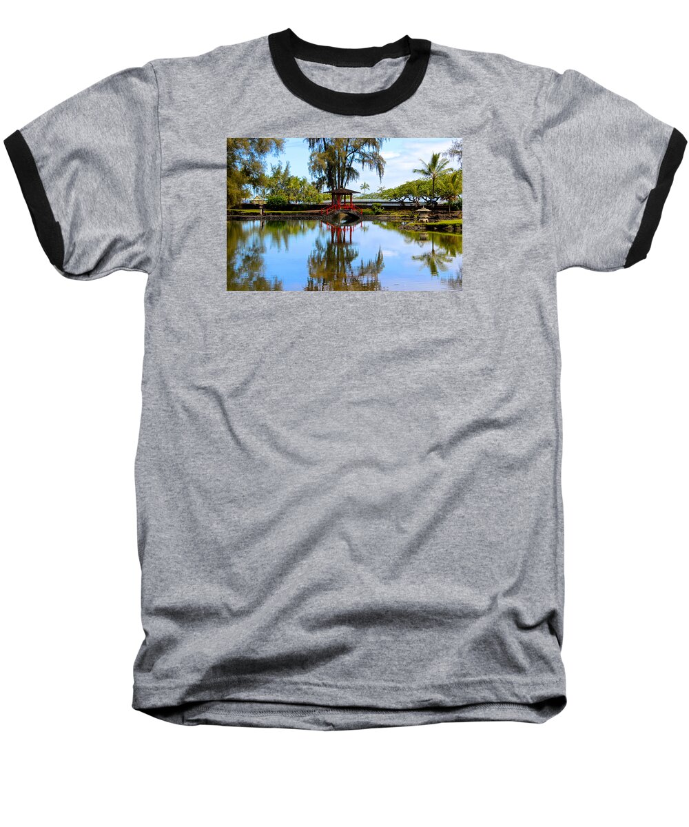 Queen Liliʻuokalani Park And Gardens Baseball T-Shirt featuring the photograph Japanese Gardens by Venetia Featherstone-Witty