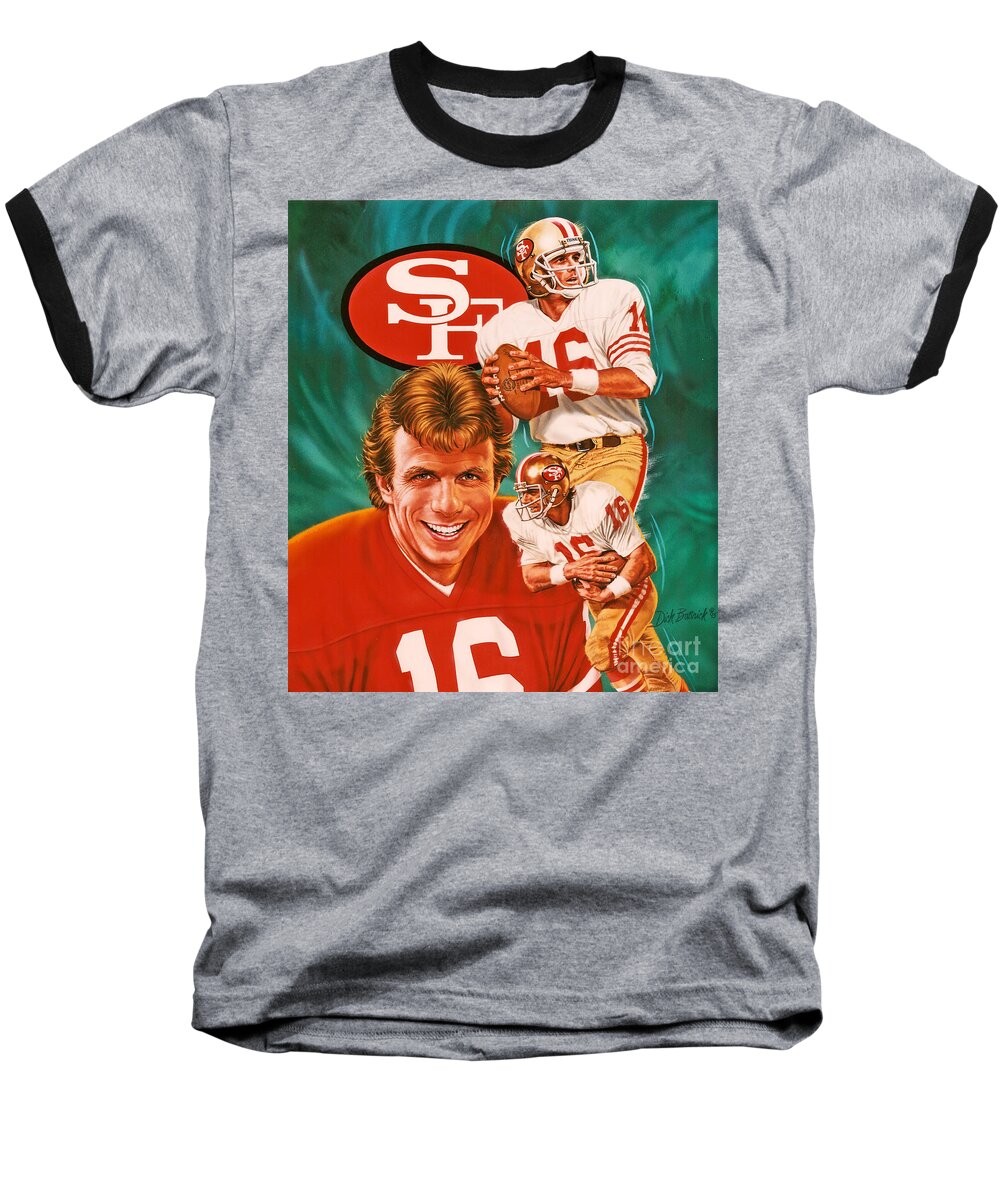 Sports Baseball T-Shirt featuring the photograph Joe Montana by Dick Bobnick