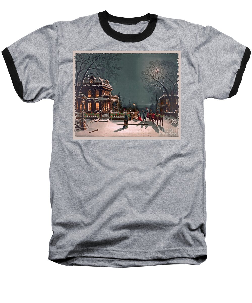  Baseball T-Shirt featuring the digital art Joy of the Season by Lianne Schneider