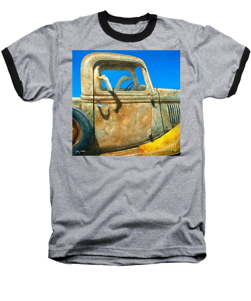 Will Bullas Baseball T-Shirt featuring the painting Joy Ride... by Will Bullas