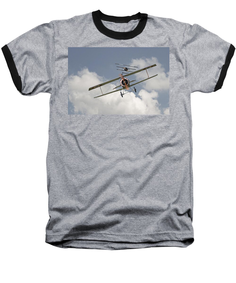 Aircraft Baseball T-Shirt featuring the digital art Jumped by Pat Speirs