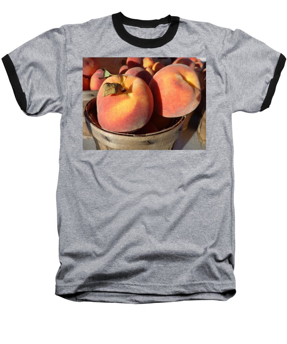 Skompski Baseball T-Shirt featuring the photograph Just Peachy by Joseph Skompski
