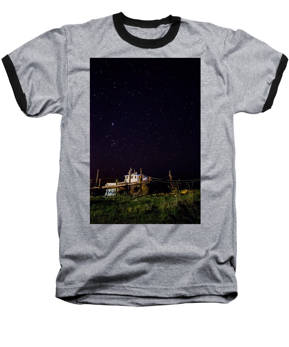 Katlyn Baseball T-Shirt featuring the photograph Katlyn Under The Stars by Paula OMalley